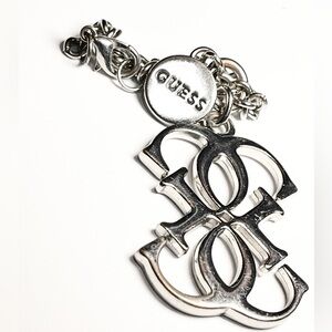 Guess Vintage Bag Charm Silver